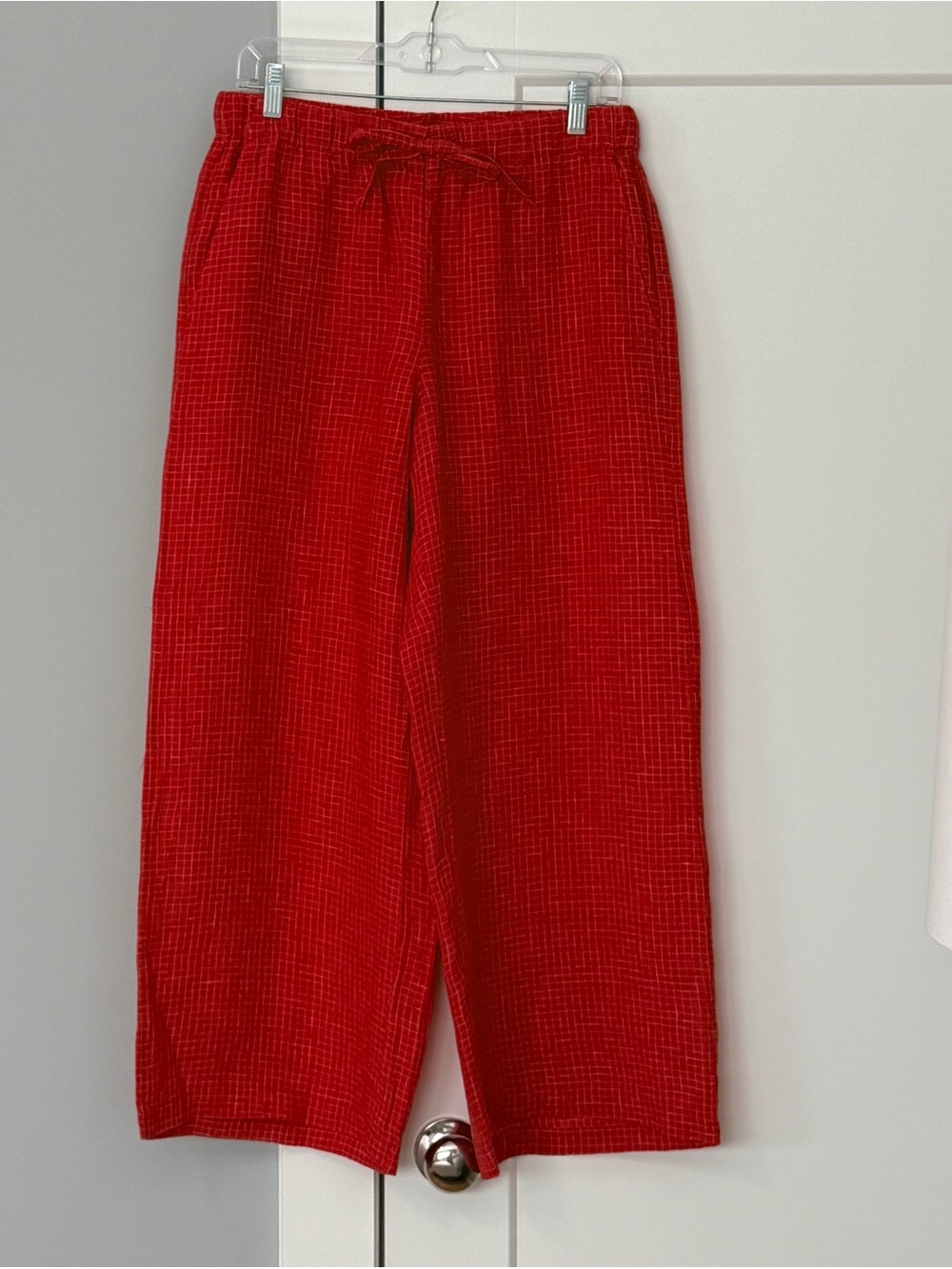 Eileen Fisher Window Pane Check Wide Leg Ankle Pants - New without tag! - Picture 6 of 10